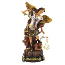 Imagem São Miguel Arcanjo Balança Importado Resina 22 Cm Imagem São Miguel Arcanjo Balança Importado Resina 22 Cm