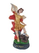 Imagem São Miguel Arcanjo com Oração 15cm resina Imagem São Miguel Arcanjo com Oração 15cm resina