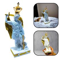 Imagem São Miguel Arcanjo Monte Gargano com Coroa Resina 22 Cm