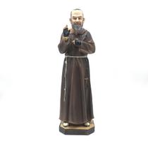 Imagem São Padre Pio Com Luvas Linha Premium Resina 30 Cm