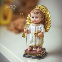 Imagem São Rafael Arcanjo baby resina 12cm importado