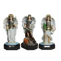 Imagem Três Arcanjos Miguel,Rafael,gabriel Resina 15cm santo - ASA