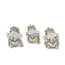 Imagem Trio Ganesh Escultura Resina Estátua 08 cm