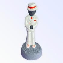 Imagem Zé Pelintra Branco Escultura Resina Estatua 10 Cm Imagem Zé Pelintra Branco Escultura Resina Estatua 10 Cm