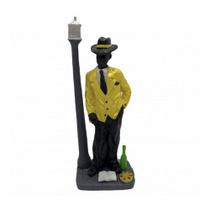 Imagem Zé Pilintra Amarelo Escultura Resina Estatua 18 Cm
