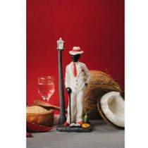 Imagem Zé Pilintra Bco Escultura Resina Estatua 18 Cm