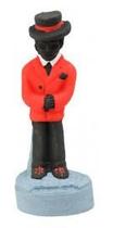 Imagem Ze Pilintra Preto e Vermelho Escultura Resina 10 Cm