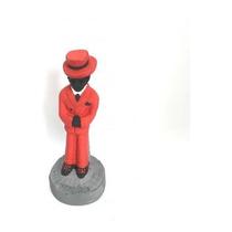 Imagem Ze Pilintra Vermelho Escultura Resina Estatua 10 Cm