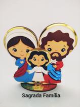 Imagen santos católicos sagrada família em MDF com acrilico