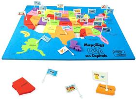 Imagimake: Mapologia EUA com Capitais- Aprenda Estados dos EUA Junto com suas capitais e fatos divertidos- Quebra-cabeça fun jigsaw- brinquedo educacional para crianças acima de 5 anos