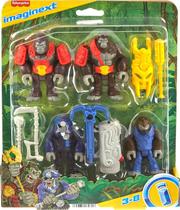 Imaginext Boss Level Gorilas e Macacos Pack Mattel HML57