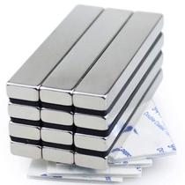 Ímãs de barra MIKEDE Neodímio 60x10x5 mm com adesivo, pacote com 12