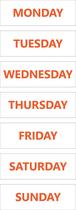 Ímãs de Calendário DCM Solutions - Dias da Semana - Laranja Queimado Ímãs de Calendário DCM Solutions - Dias da Semana - Laranja Queimado