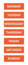 Ímãs de Calendário DCM Solutions - Dias da Semana - Laranja Queimado