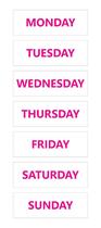 Ímãs de Calendário DCM Solutions - Dias da Semana Rosa Ímãs de Calendário DCM Solutions - Dias da Semana Rosa