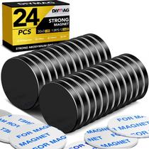 Ímãs de disco de neodímio DIYMAG pretos de 3,2 cm de diâmetro, pacote com 24 Ímãs de disco de neodímio DIYMAG pretos de 3,2 cm de diâmetro, pacote com 24