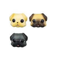 Ímãs de geladeira, 3 peças, fofa, cabeça de cachorro, geladeira de resina 3D