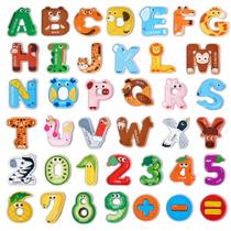 Ímãs de geladeira com letras e números magnéticos JoyCat Kids