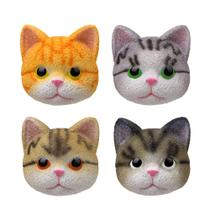 Ímãs de geladeira Cute Cat Head 3D Resin Realistic Japan Style Ímãs de geladeira Cute Cat Head 3D Resin Realistic Japan Style