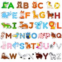 Ímãs de geladeira JoyCat Wooden 26 animais e letras fofos de 2 anos ou mais Ímãs de geladeira JoyCat Wooden 26 animais e letras fofos de 2 anos ou mais