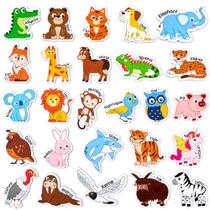 Ímãs de geladeira para animais Ímãs de madeira JoyCat para crianças Ímãs de geladeira para animais Ímãs de madeira JoyCat para crianças