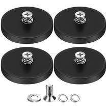 Ímãs de montagem DIYMAG revestidos de borracha de 30 libras, neodímio, pacote com 4 Ímãs de montagem DIYMAG revestidos de borracha de 30 libras, neodímio, pacote com 4
