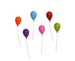 Imãs Decorativos Balões - 6 Peças