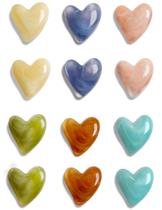 Imãs Decorativos Mymazn 12 Unidades Conjunto de Corações Coloridos