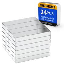 Ímãs em barra de neodímio SRENMSMT Powerful, pacote com 24 unidades, 40x10x5mm