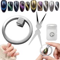Ímãs em formato de anel para unhas cat eye em esmalte em gel DIY Ímãs em formato de anel para unhas cat eye em esmalte em gel DIY