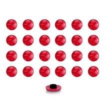 Imãs Enfeite De Geladeira Botão Vermelho - 24 Unidades