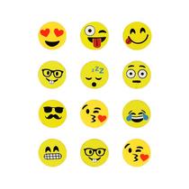 Imãs Enfeite de Geladeira e Painel Botão Emojis - 12 Unidades