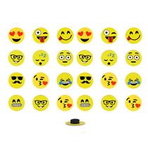 Imãs Enfeite de Geladeira e Painel Botão Emojis - 24 Unidades