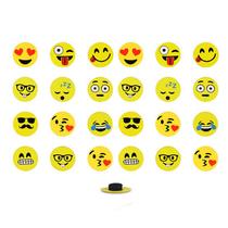 Imãs Enfeite de Geladeira e Painel Botão Emojis - 24 Unidades