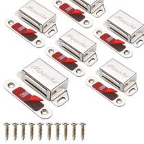 Ímãs para armário Mousike 30 lb em aço inoxidável, kit com 6 unidades Ímãs para armário Mousike 30 lb em aço inoxidável, kit com 6 unidades