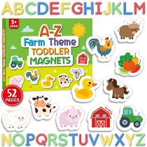 Ímãs para crianças Farm Animal Justforjoyful de 1 a 3 anos 52 unidades Ímãs para crianças Farm Animal Justforjoyful de 1 a 3 anos 52 unidades