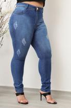 Imbatível Calça Jeans, Plus Size Skinny Feminina - Rosa Soul