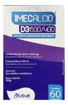 Imecalcio 600mg + 400ui - Cálcio + Vit D3 - 60 Cpr Vitamina