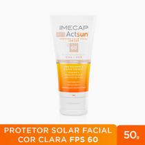 Imecap Actsun FPS 60 50g - Protetor Solar Facial Cor Clara - FQM Imecap Actsun FPS 60 50g - Protetor Solar Facial Cor Clara - FQM