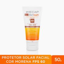 Imecap Actsun Fps 60 50g - Protetor Solar Facial Cor Morena