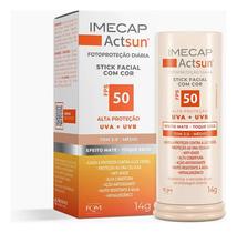 Imecap Actsun Fps50 14g Protetor Solar Facial Bastão Cores 1.0 Claro 2.0 Médio 3.0 Escuro