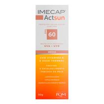 Imecap Actsun Protetor Solar Facial FPS60 Cor Média 50g Imecap Actsun Protetor Solar Facial FPS60 Cor Média 50g