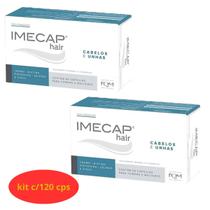 Imecap Hair C/ 60 Cáps, Kit 2 Unidades (2 Cx 120 Cápsulas)