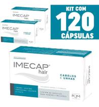 Imecap Hair Com 120 Cápsulas Cabelos E Unhas Original - FMQ
