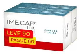 Imecap Hair Com 90 Cápsulas Cabelos E Unhas Original - FMQ