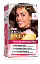 Imédia Excellence 5 Castanho Claro Coloração Permanente Tinta Para Cabelos