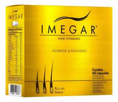 Imegar Hair Vitaminas com 60 Cápsulas Sabor Neutro para Cabelos Saudáveis
