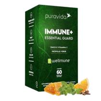 Immune+ 60 cápsulas zinco vitamina c própolis verde puravida