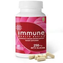 Immune Health Basics - Wellmune Altamente Purificado Beta Glucan Immunity Supplement, Sem glúten, Não-OGM, Suplementos à base de vegetais para adultos, 30 cápsulas vegetarianas, 250 mg