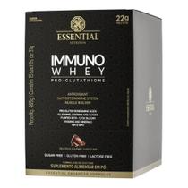 Immuno Whey Pro Glutathione Chocolate CX/15 Sachês Essential Nutrition Immuno Whey Pro Glutathione Chocolate CX/15 Sachês Essential Nutrition